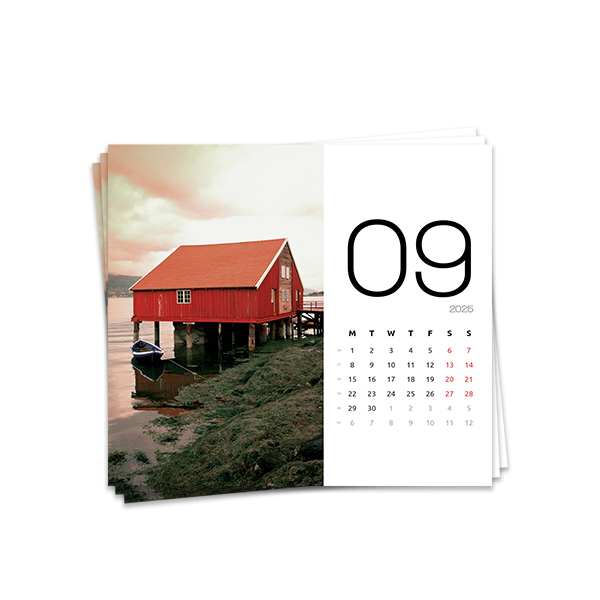 Recharge pour calendrier sur support en bois Paysage