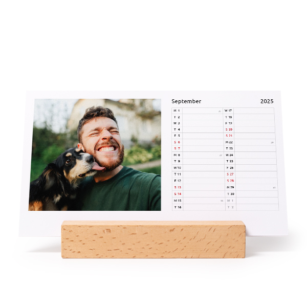 Calendrier photo sur support en bois Panoramique Calendrier photo sur support en bois Panoramique