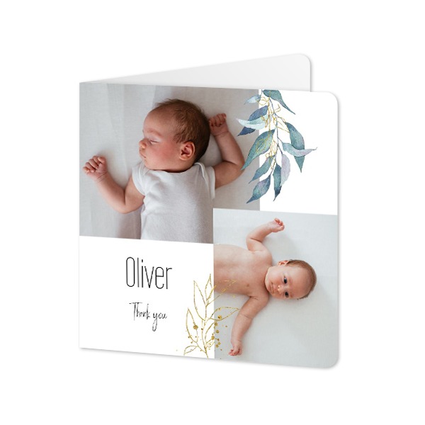 Folded Card square rounded corners 14,3 x 14,3 cm