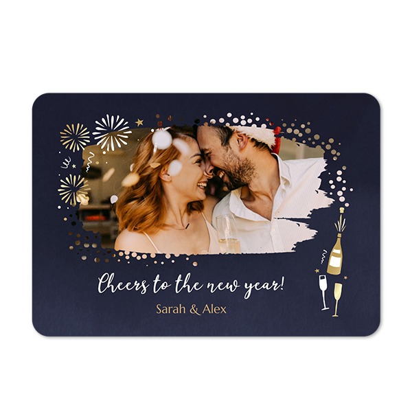Single card landscape rounded corners 14,3 x 10 cm