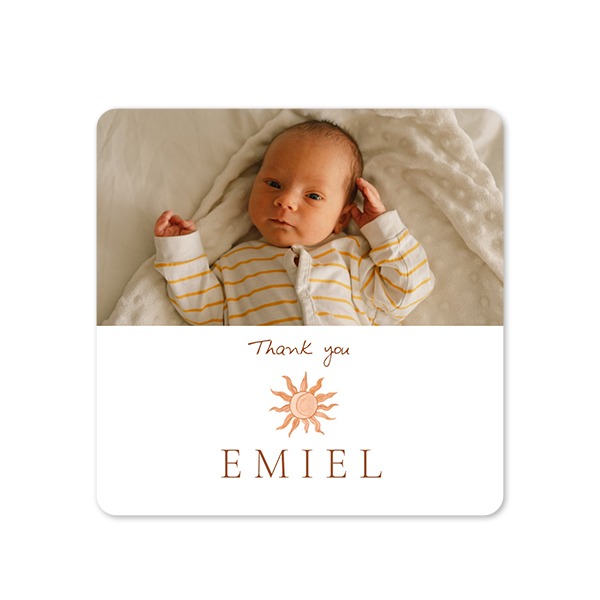 Single Card square rounded corners 14,3 x 14,3 cm