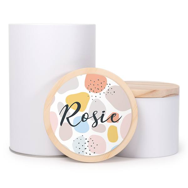 Tin jar wooden lid sticker large (set of 2) Tin jar wooden lid sticker large (set of 2)