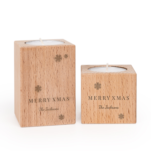 Wooden Tealight Candle Holders - set of 2 Wooden Tealight Candle Holders - set of 2