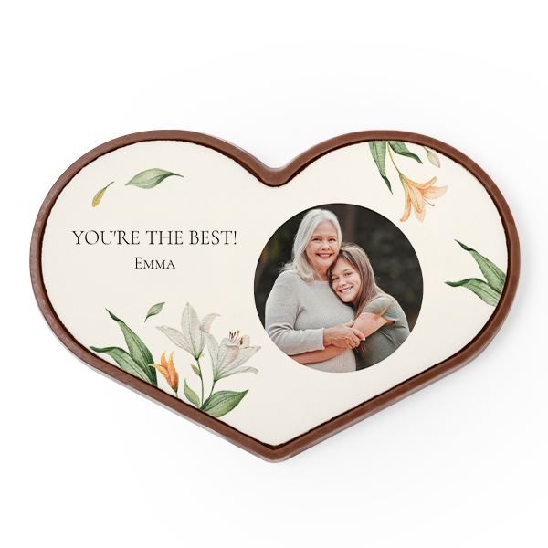 CĆur en chocolat avec photo CĆur en chocolat avec photo
