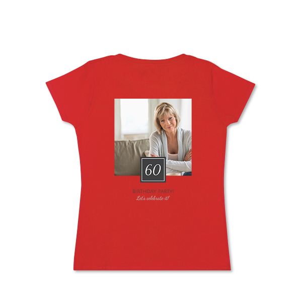 Frauen T-Shirt Rot Rückseite Frauen T-Shirt Rot Rückseite