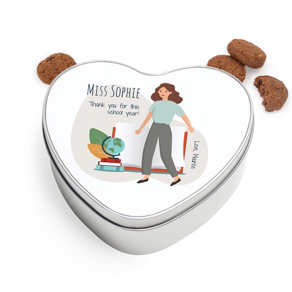 Cookie Tin Heart with Generous cookies Cookie Tin Heart with Generous cookies