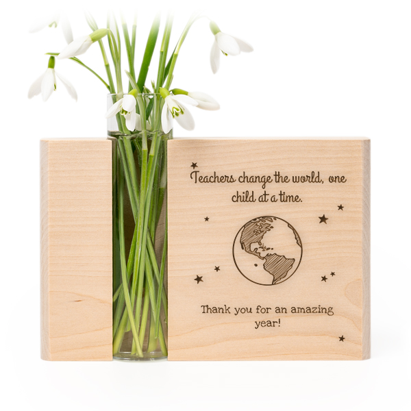 Vase avec support en bois Vase avec support en bois