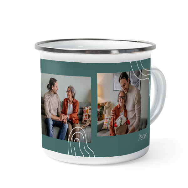 Enamel Mug Grey Metal Enamel Mug Grey Metal