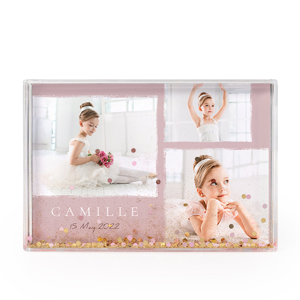 Acrylic frame filled with glitter Acrylic frame filled with glitter