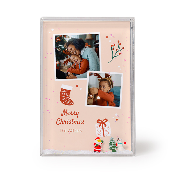 Photo frame with snow Photo frame with snow