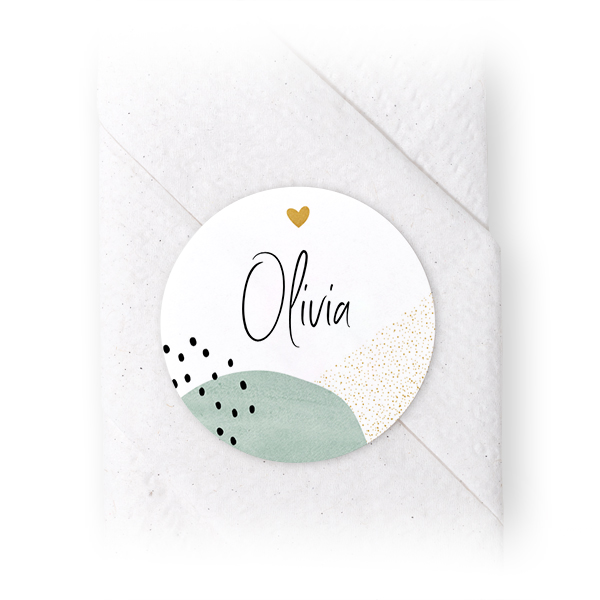 Stickers voor servetten Rond - Set van 24 Stickers voor servetten Rond - Set van 24