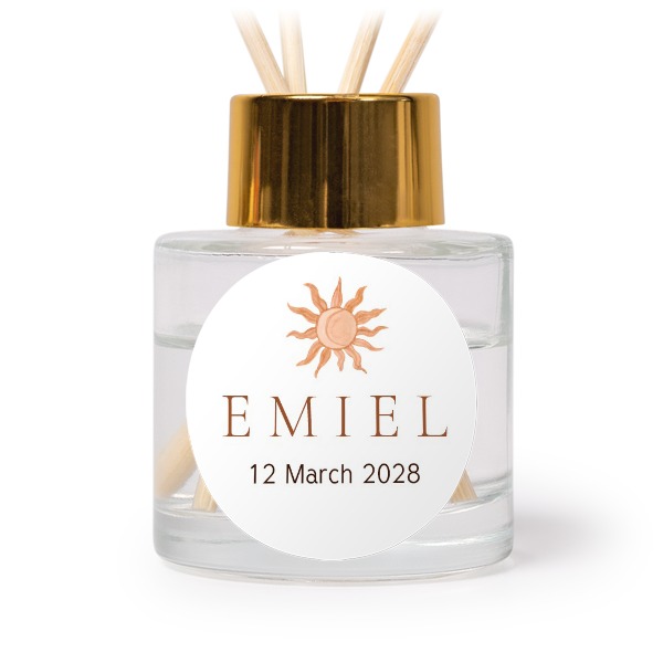 House Perfume Diffuser Gold Round - set of 12