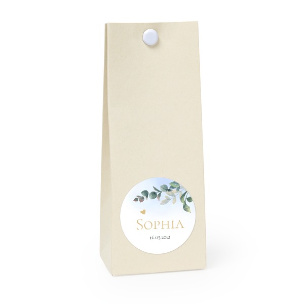 Party favours bag vanilla round 4cm Party favours bag vanilla round 4cm