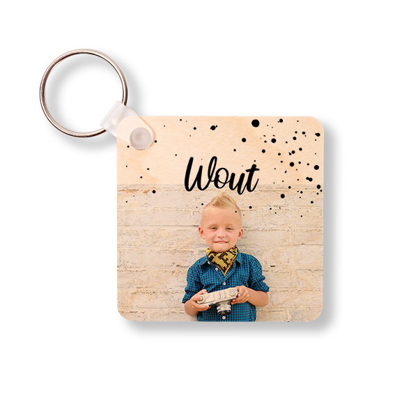 Wooden Key Ring Square Wooden Key Ring Square