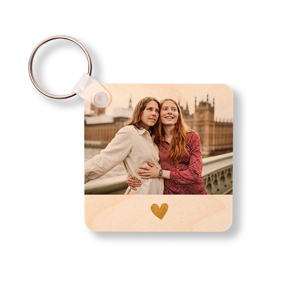 Wooden Key Ring Square Wooden Key Ring Square