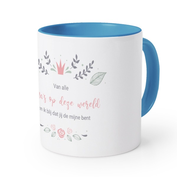 Gekleurde mok blauw Gekleurde mok blauw