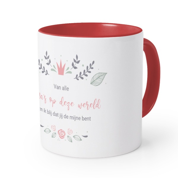 Gekleurde mok rood Gekleurde mok rood