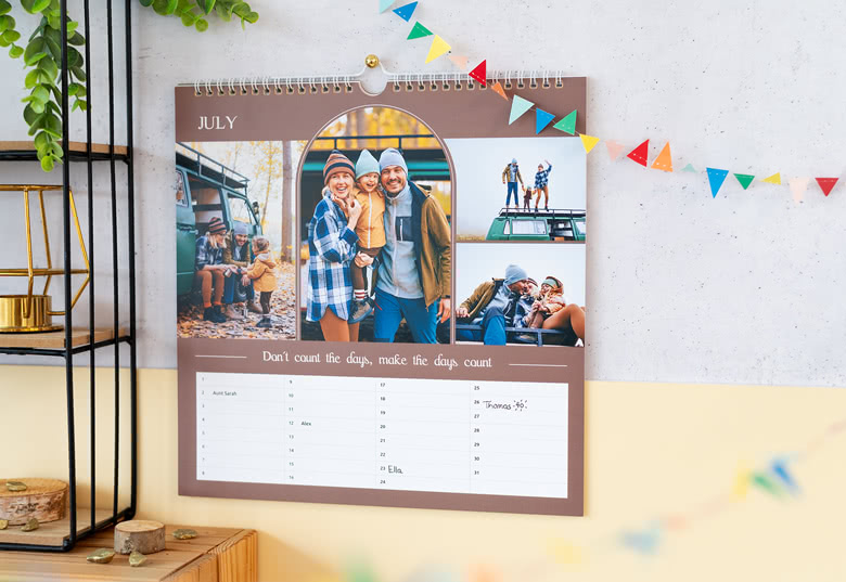 Personalise your Birthday Calendar with your photos
