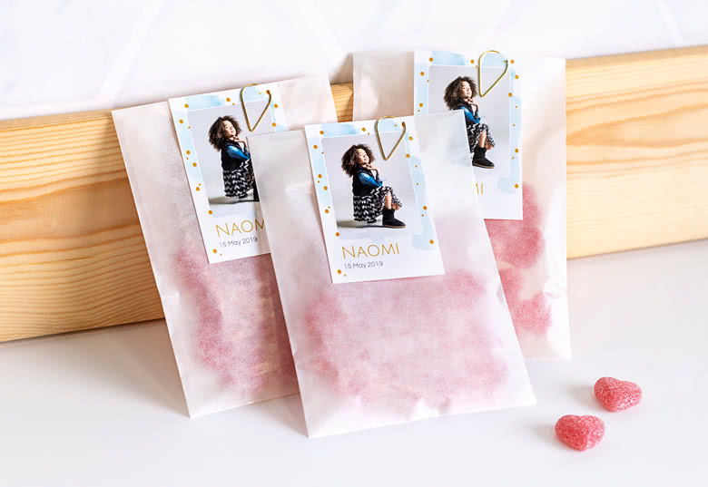 Snoepzakjes met kaartje