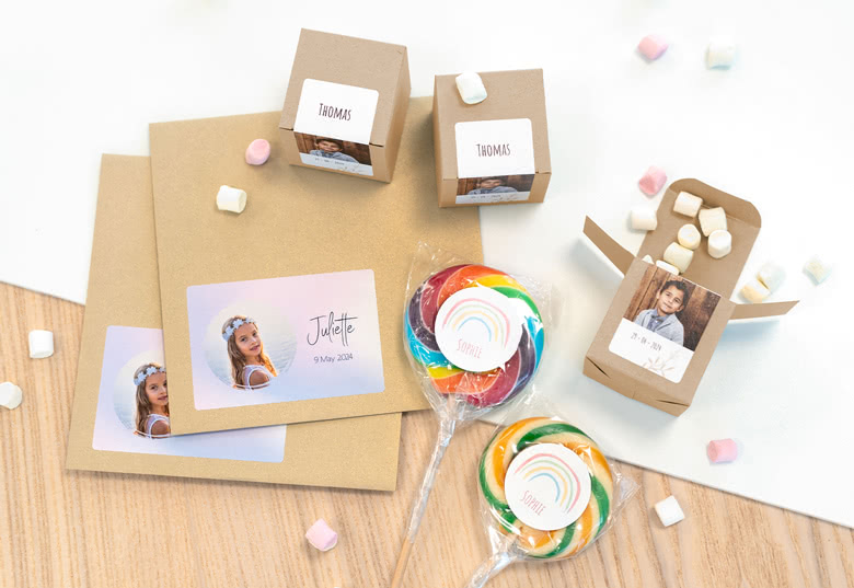 Create Gift wrapping stickers