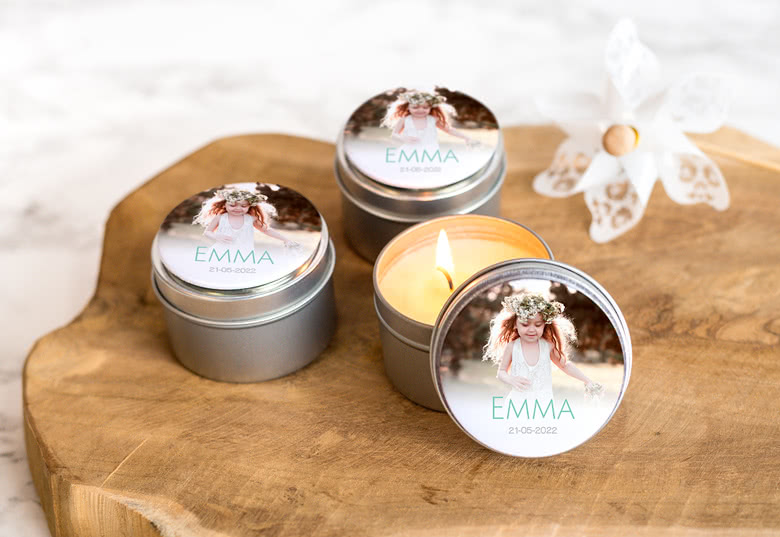Tea lights with sticker or magnet