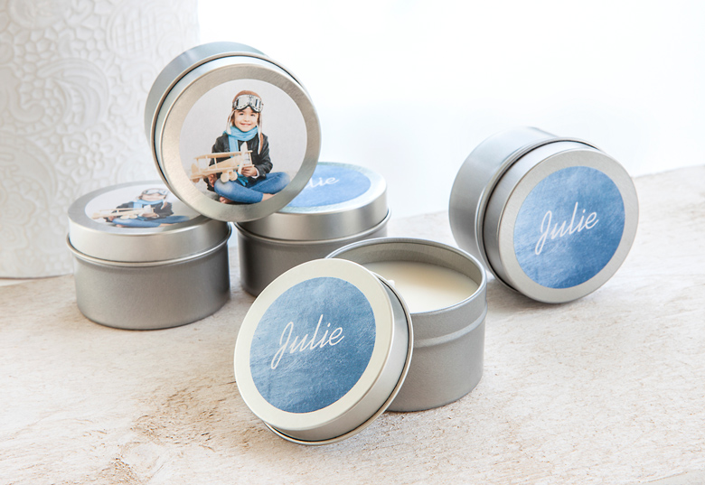 Tea lights with sticker or magnet