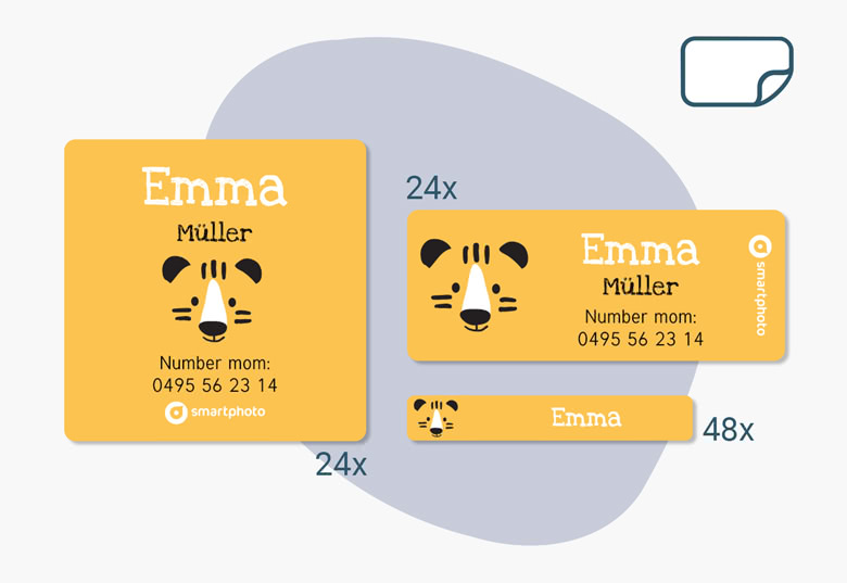 Set with naming labels