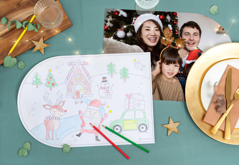 Papieren placemats met kleurplaat